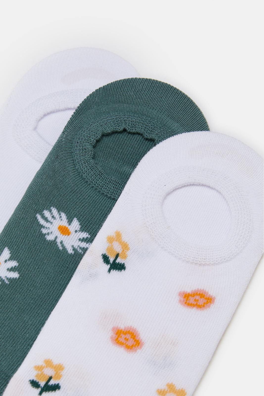 Women Assorted Invisible Socks Set (Pack of 3)