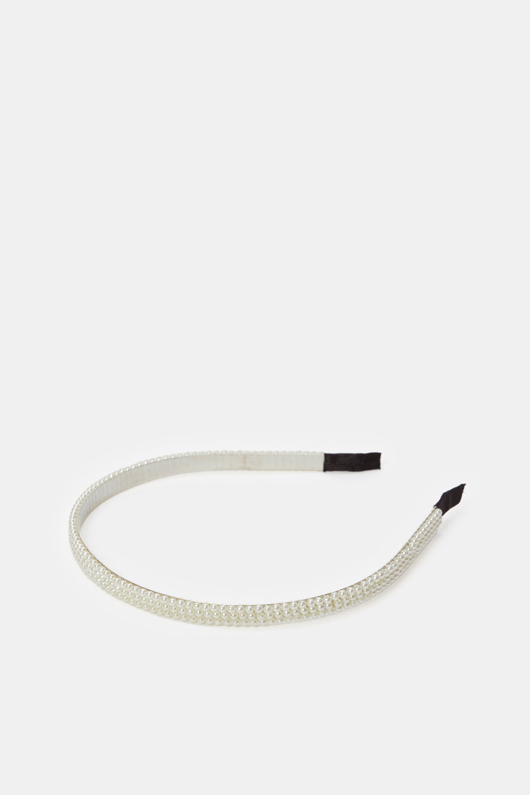 Women White And Silver Embellished Headband Set (2 Piece)