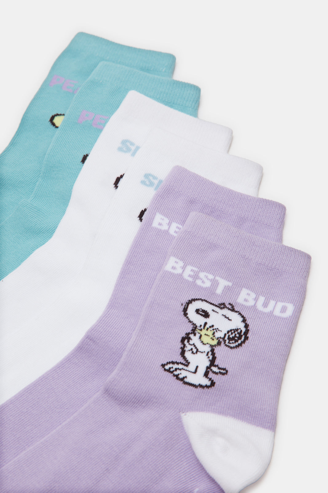 Women Snoopy Print Ankle Length Socks (3 Pairs)