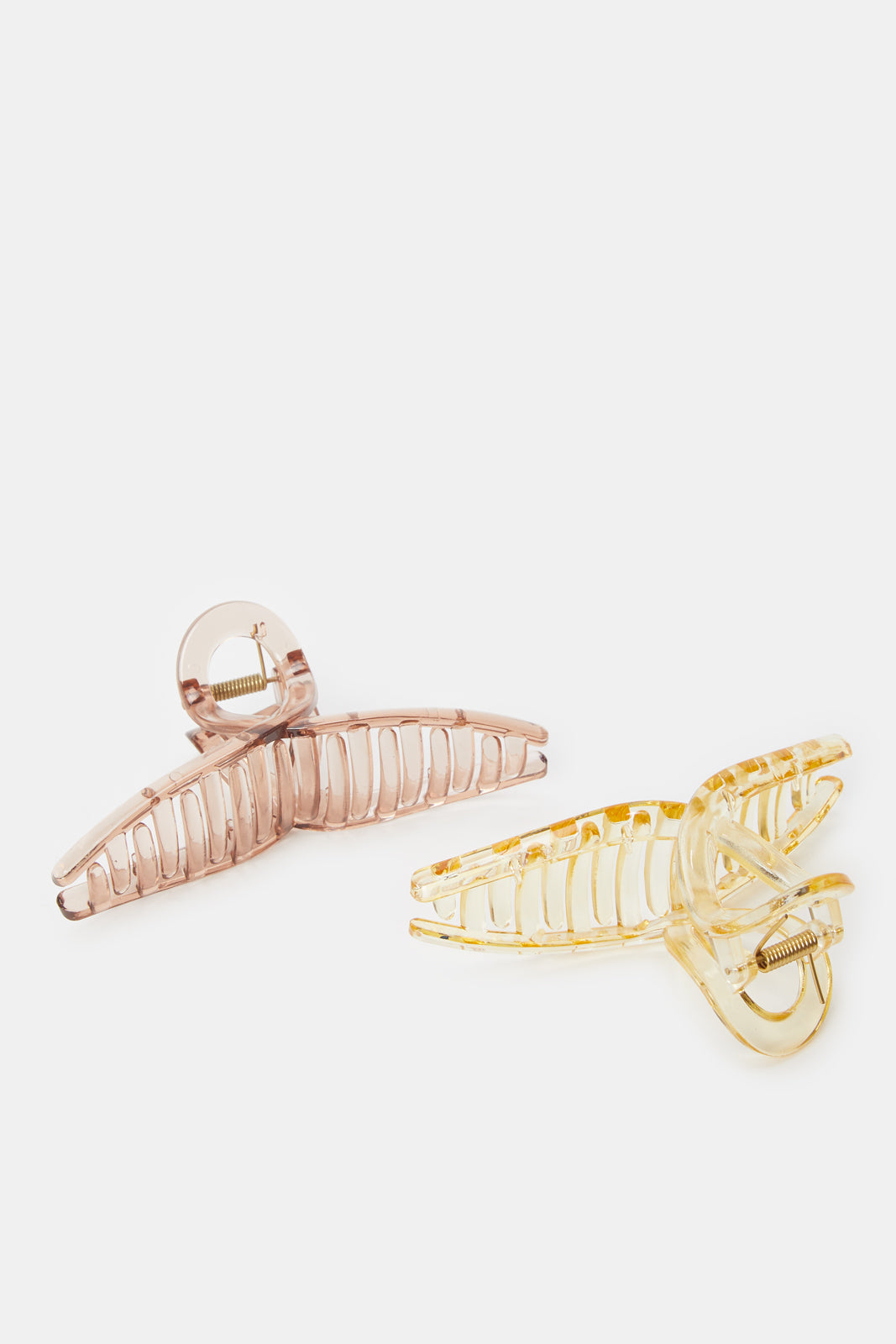 Women Brown And Beige Hair Claw Set (2 Piece)