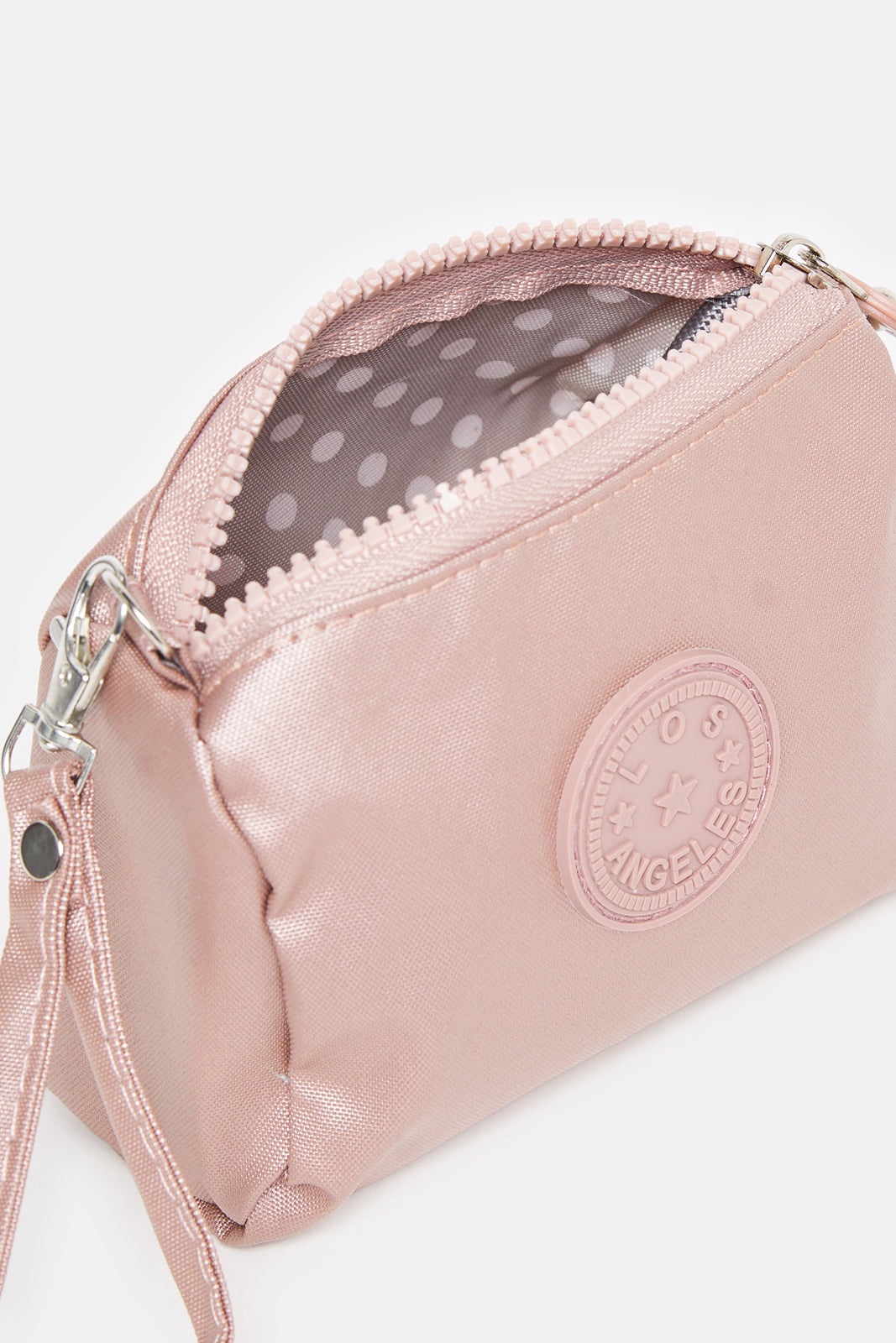 Women Pink Embossed Travel Pouch