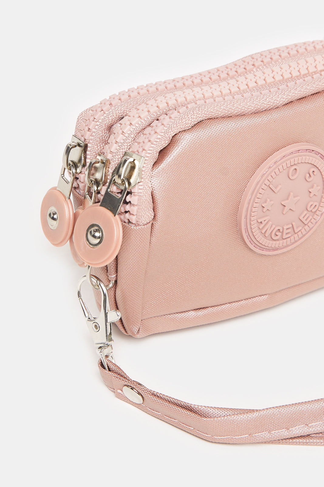 Women Pink Embossed Travel Pouch