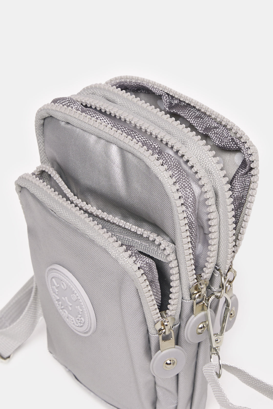 Women Silver With Handle Travel Pouch