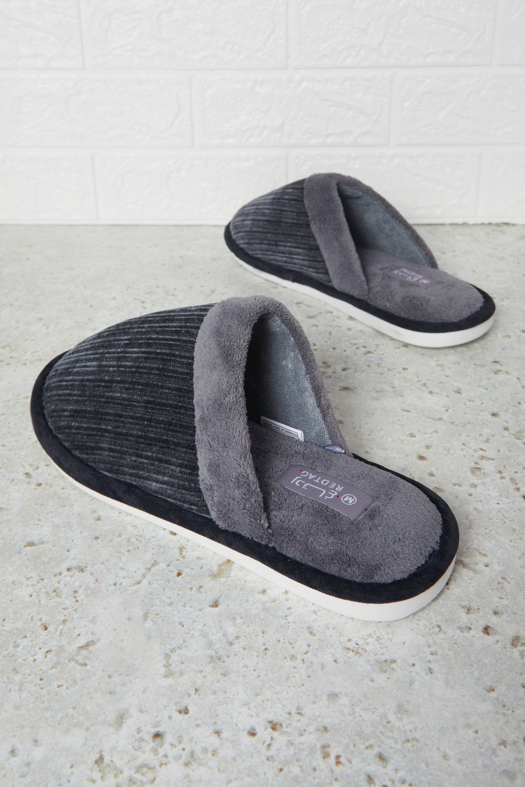 Men Charcoal Mule Slipper