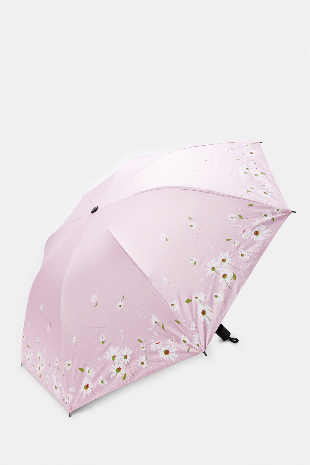 Pink Printed Foldable Umbrella