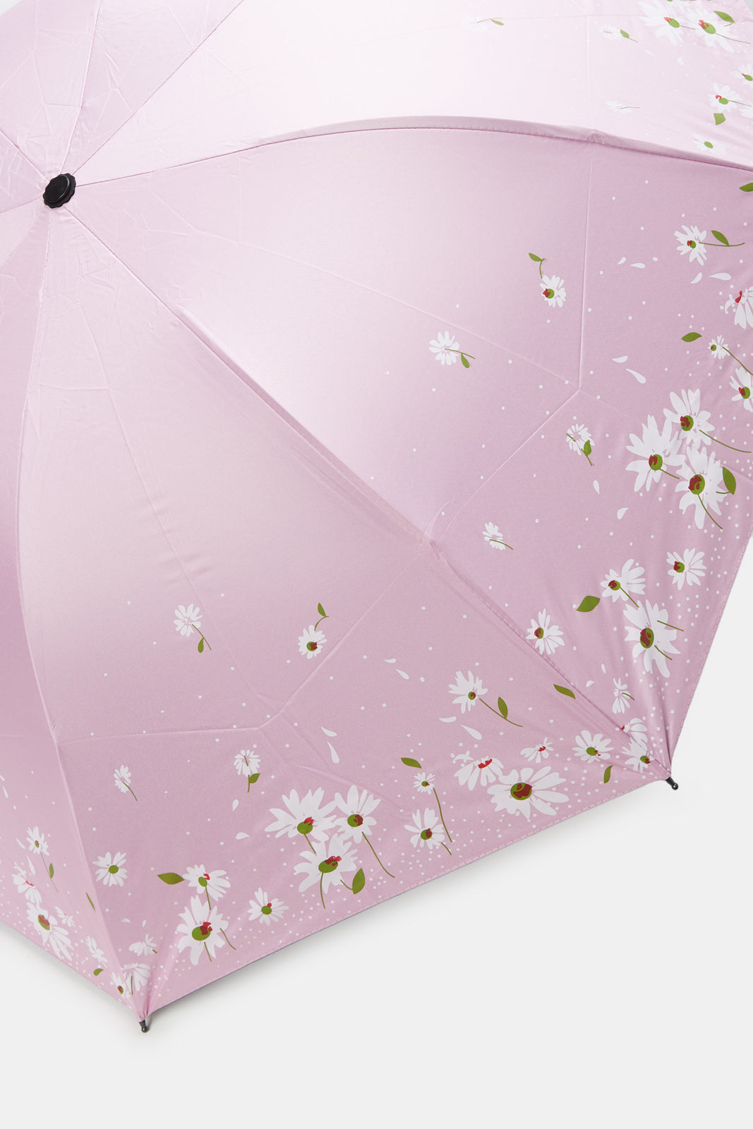 Pink Printed Foldable Umbrella