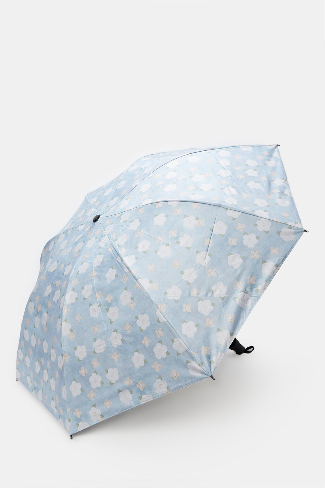 Blue Printed Foldable Umbrella