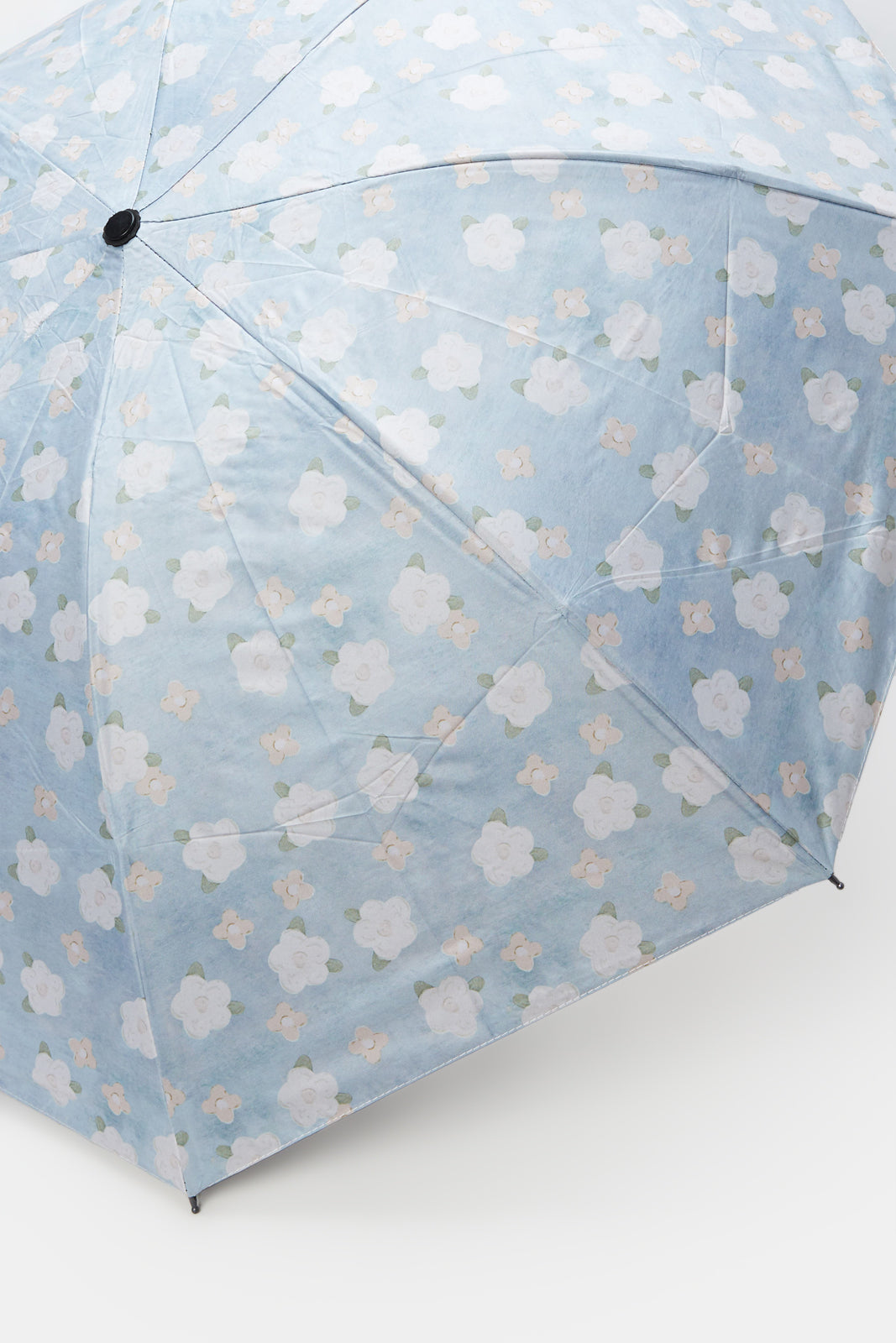Blue Printed Foldable Umbrella