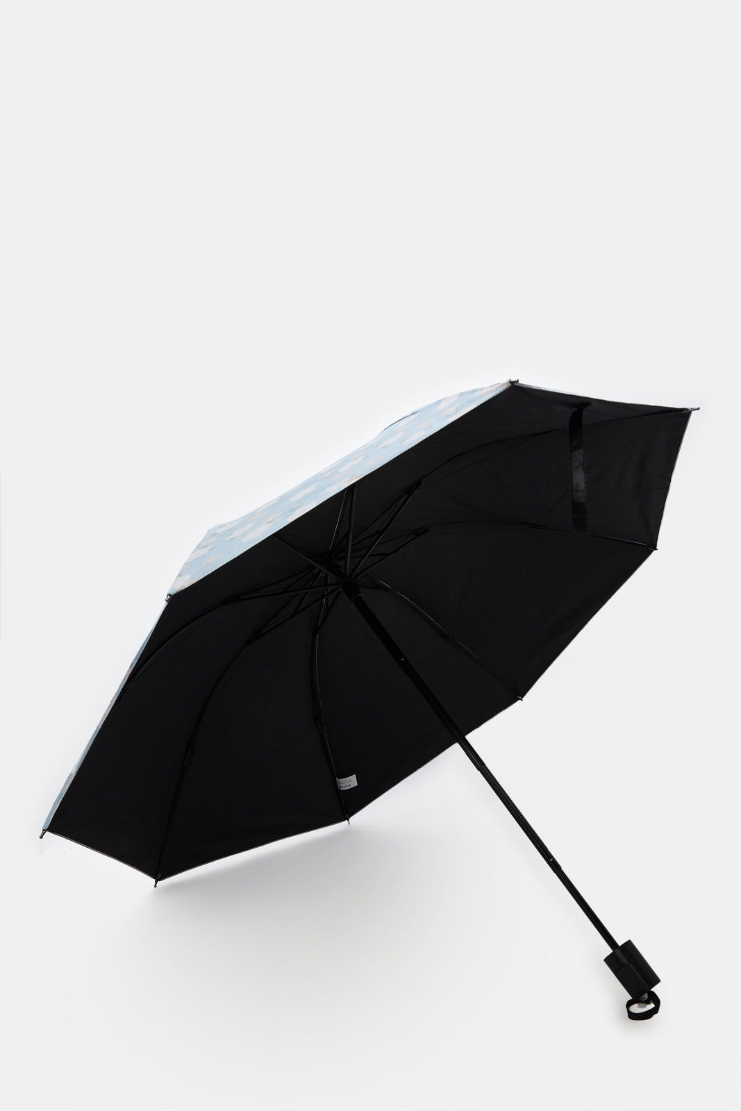 Blue Printed Foldable Umbrella