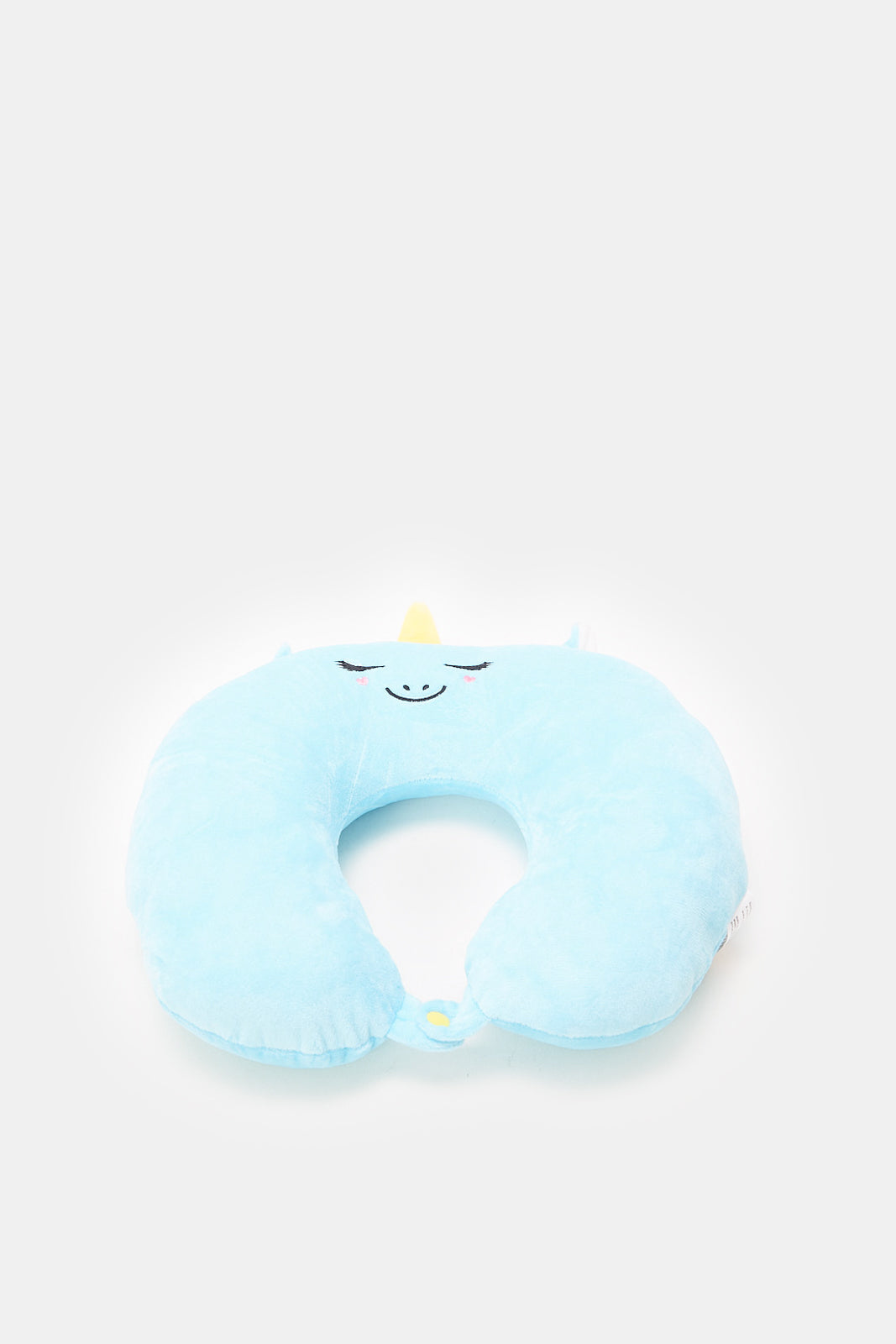 Blue Fiber Filled Neck Pillow