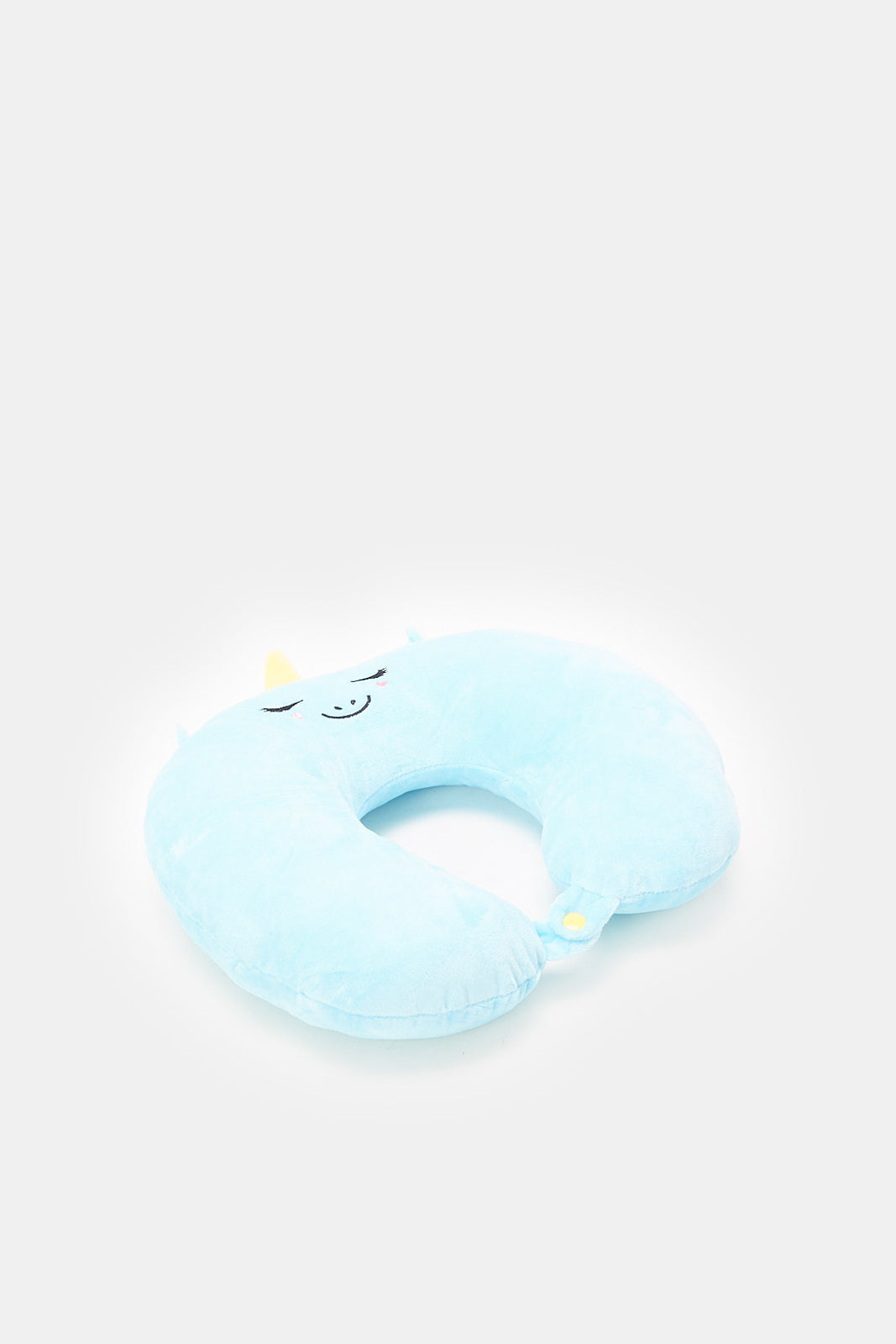 Blue Fiber Filled Neck Pillow