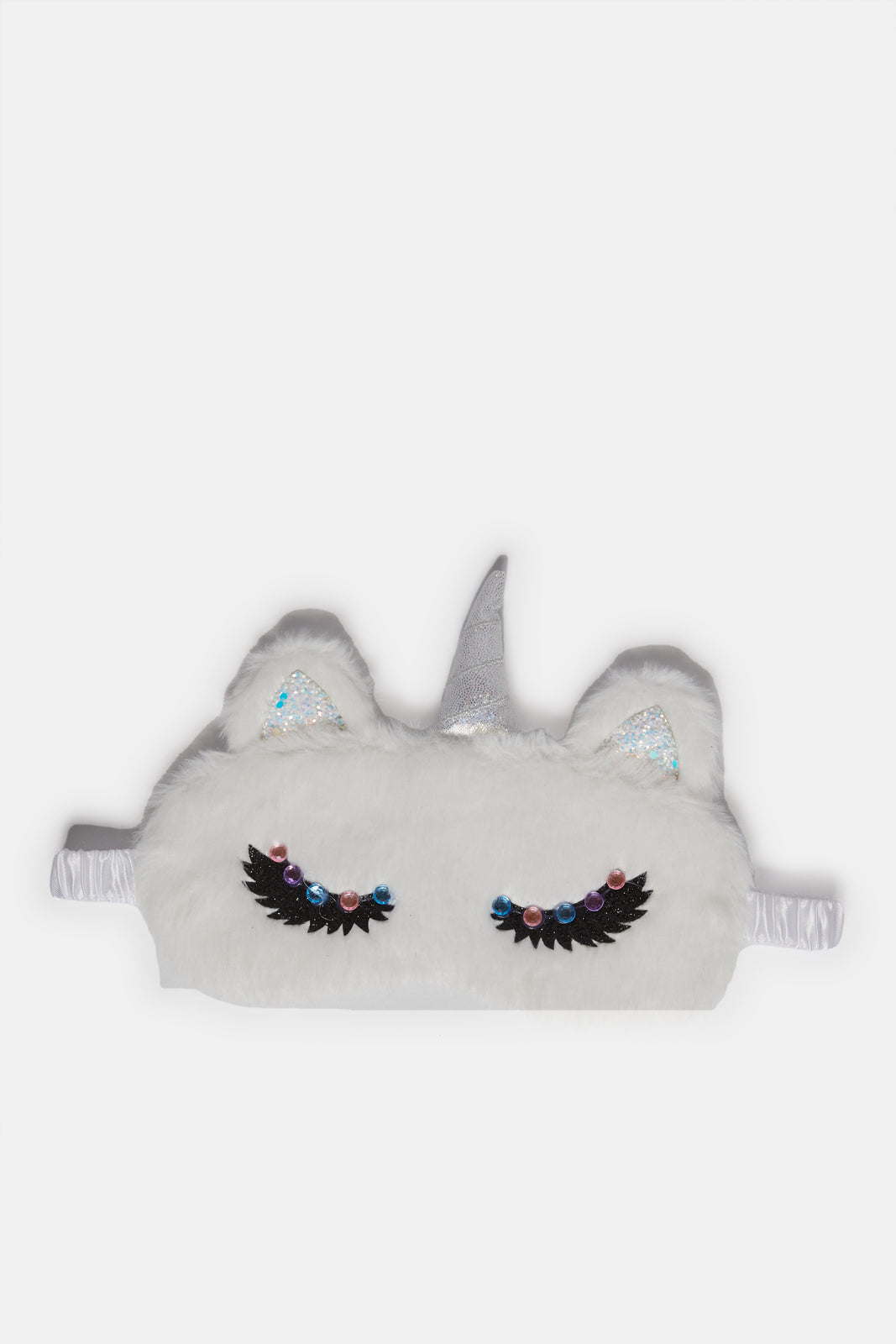 Women White Embellished Eye Mask