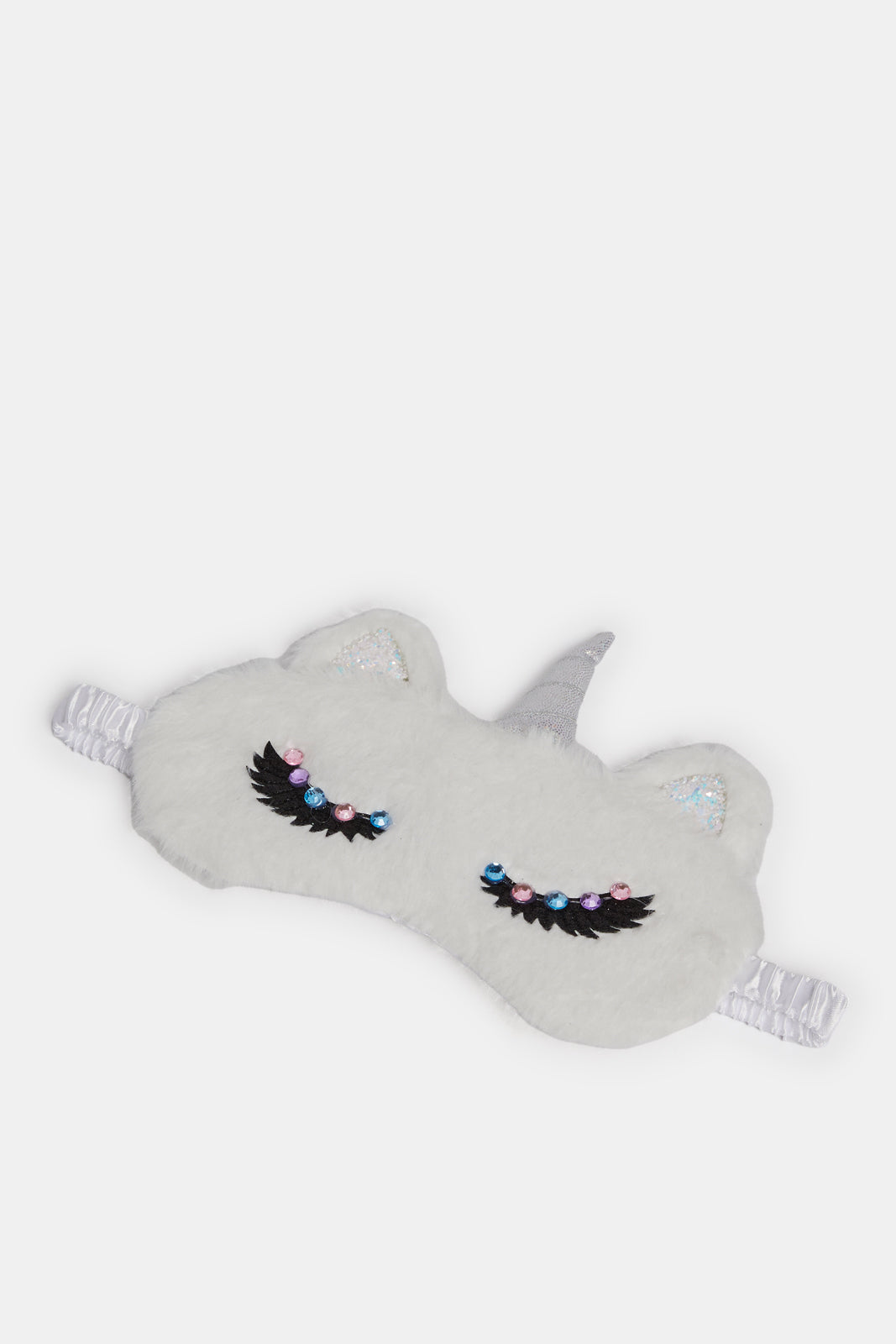 Women White Embellished Eye Mask