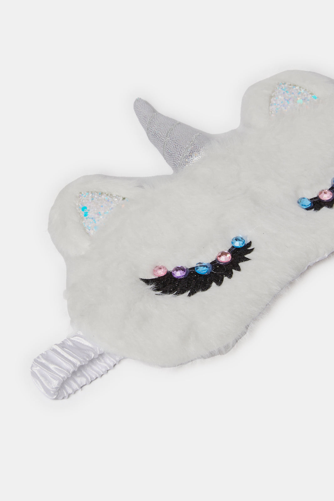 Women White Embellished Eye Mask