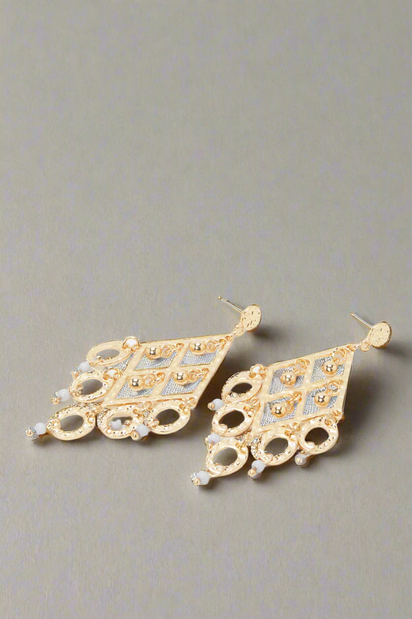 Women Gold Embellished Earring