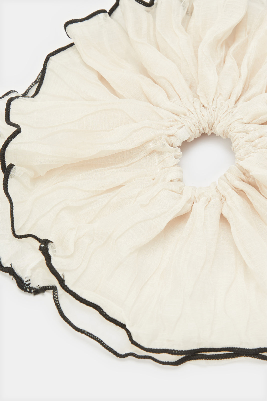 Women White Plain Scrunchy