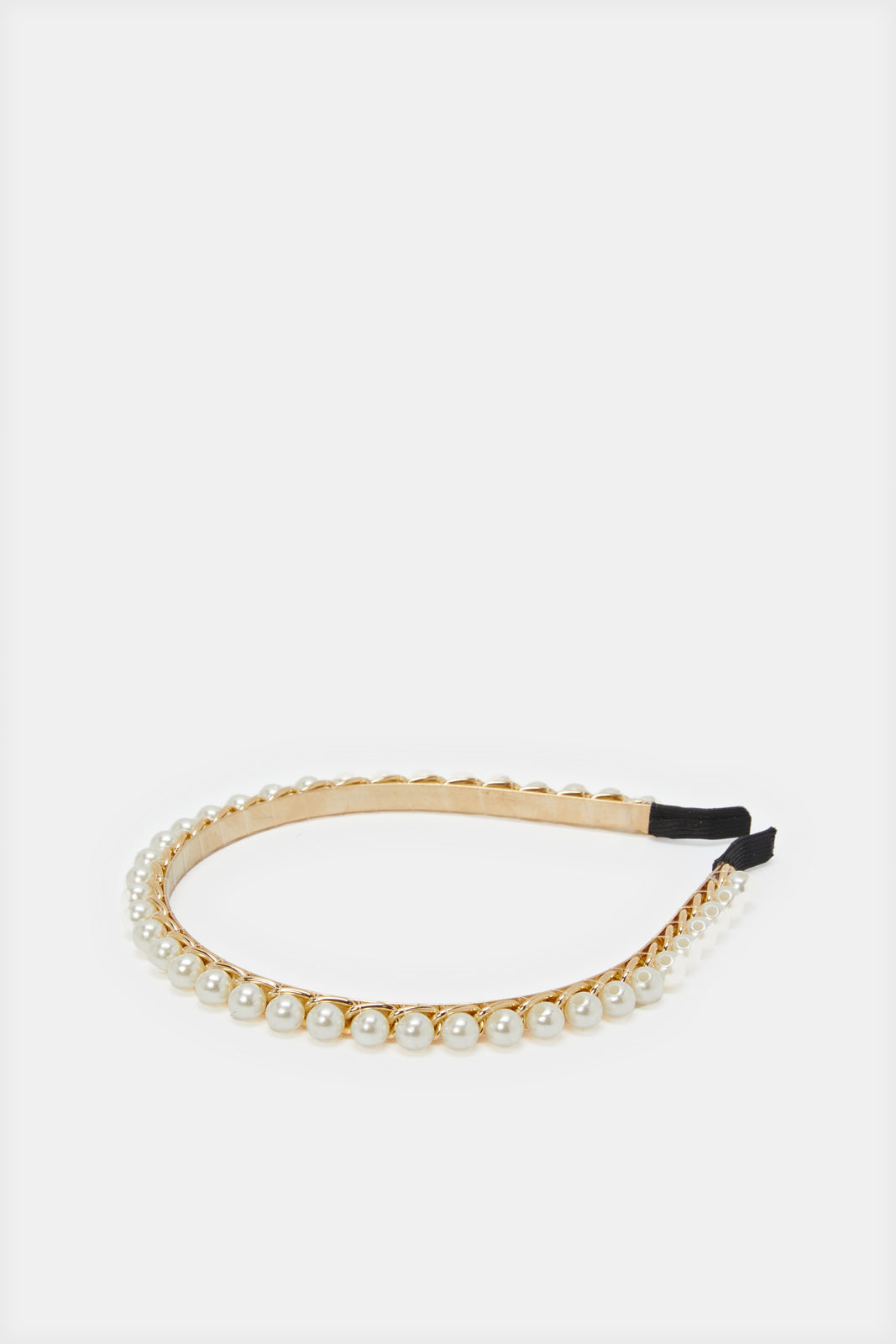 Women White And Gold Embellished Headband Set (3 Piece)