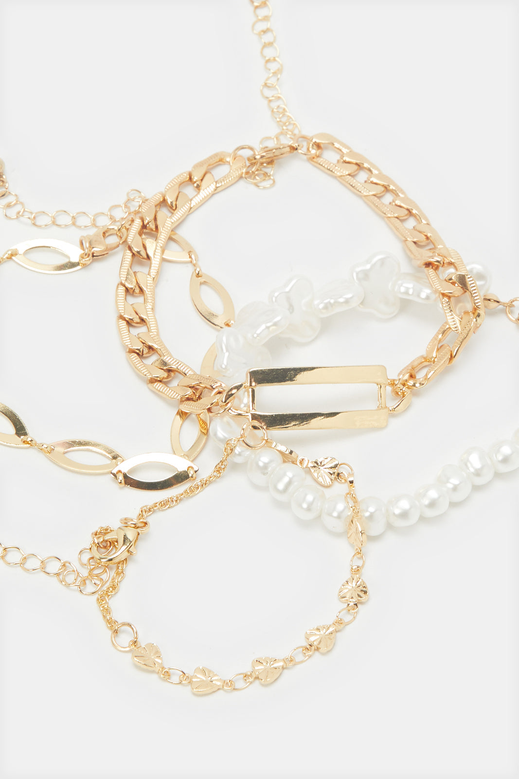 Women Gold Embellished Bracelets Set (4 Piece)