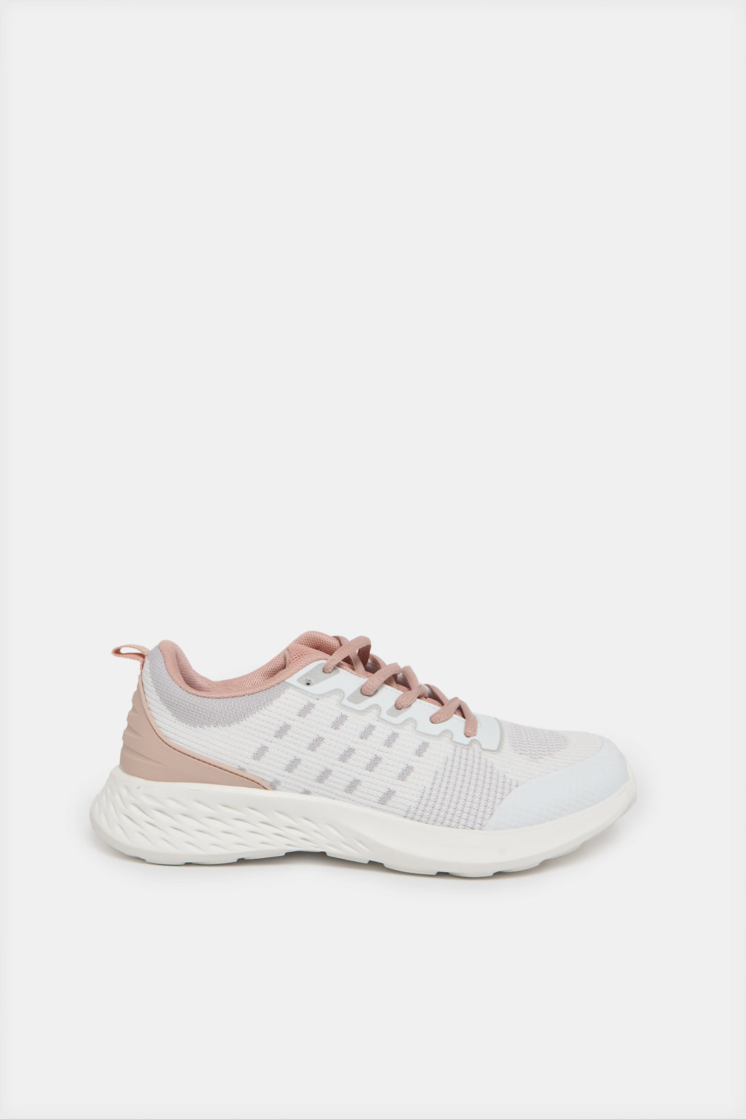 Women White Lace Up Sneakers