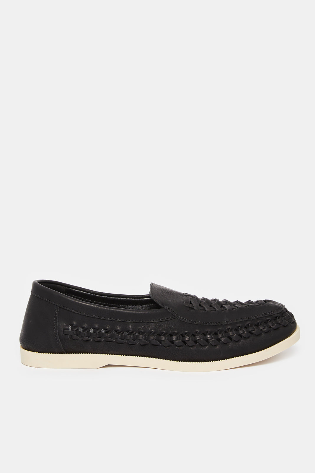 Men Black Woven Loafer