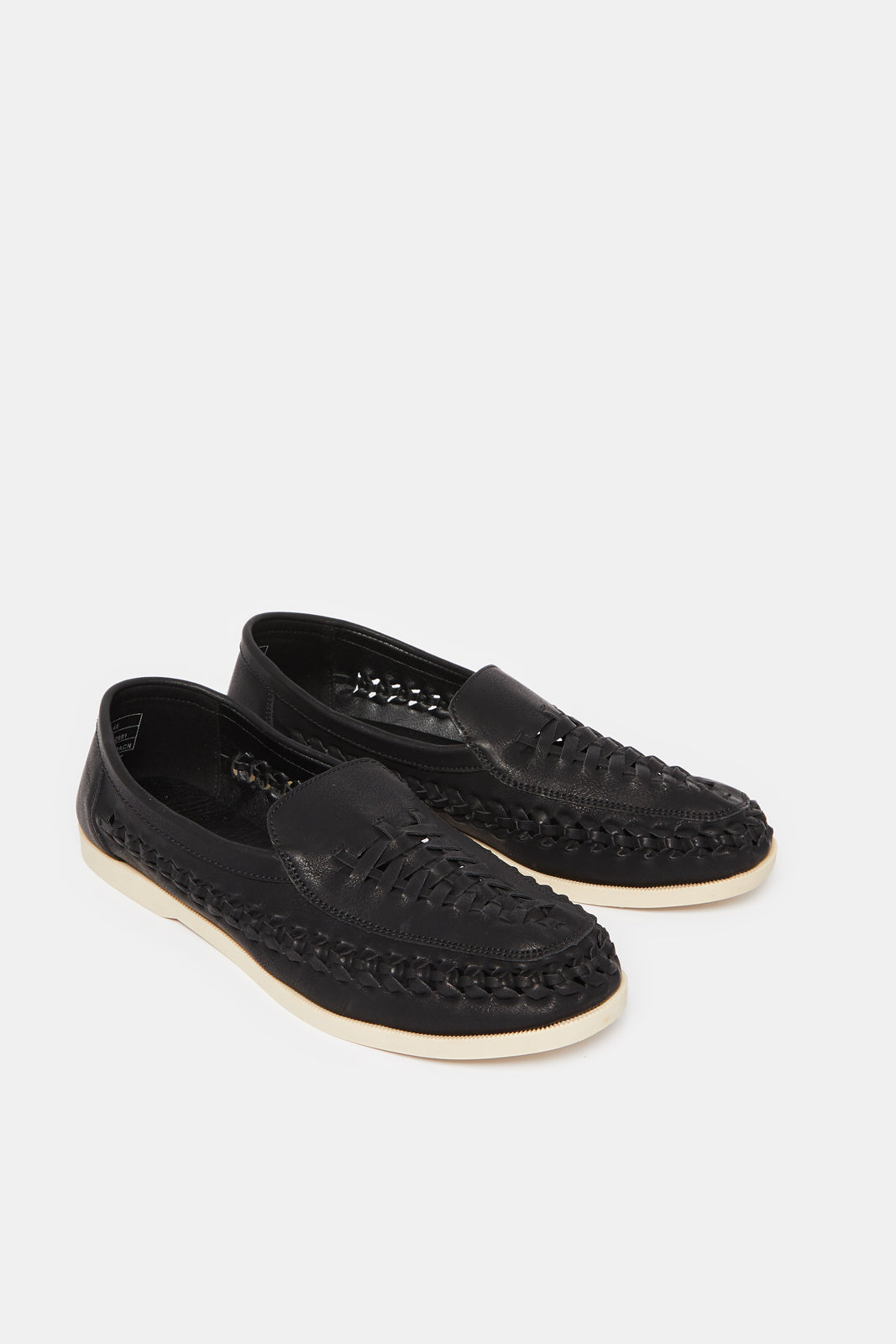 Men Black Woven Loafer
