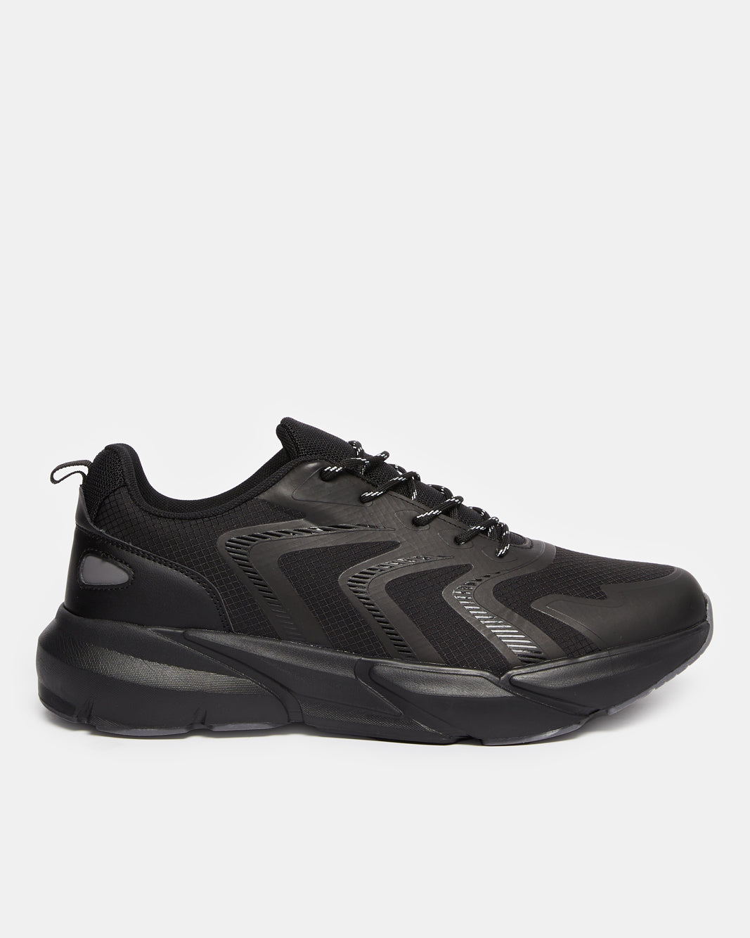 Men Black Material Block Trainer