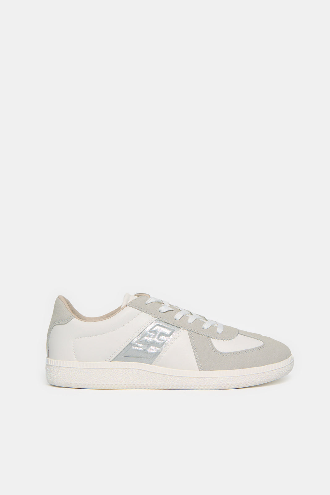 Women Grey Lace Up Shoes
