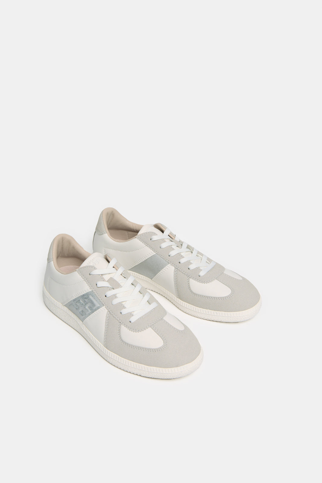 Women Grey Lace Up Shoes