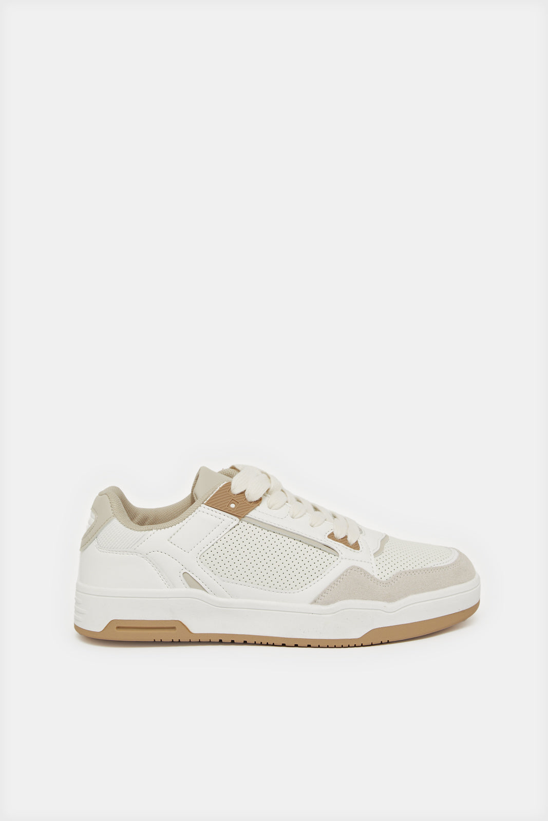 Women Ivory Textured Sneakers