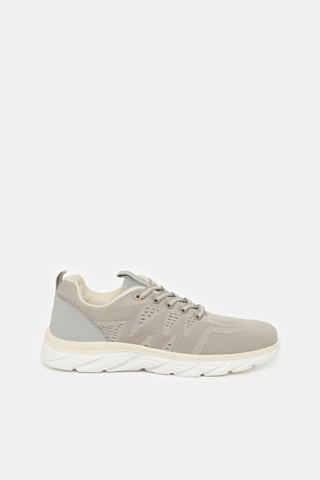 Women Grey Lace Up Sneakers