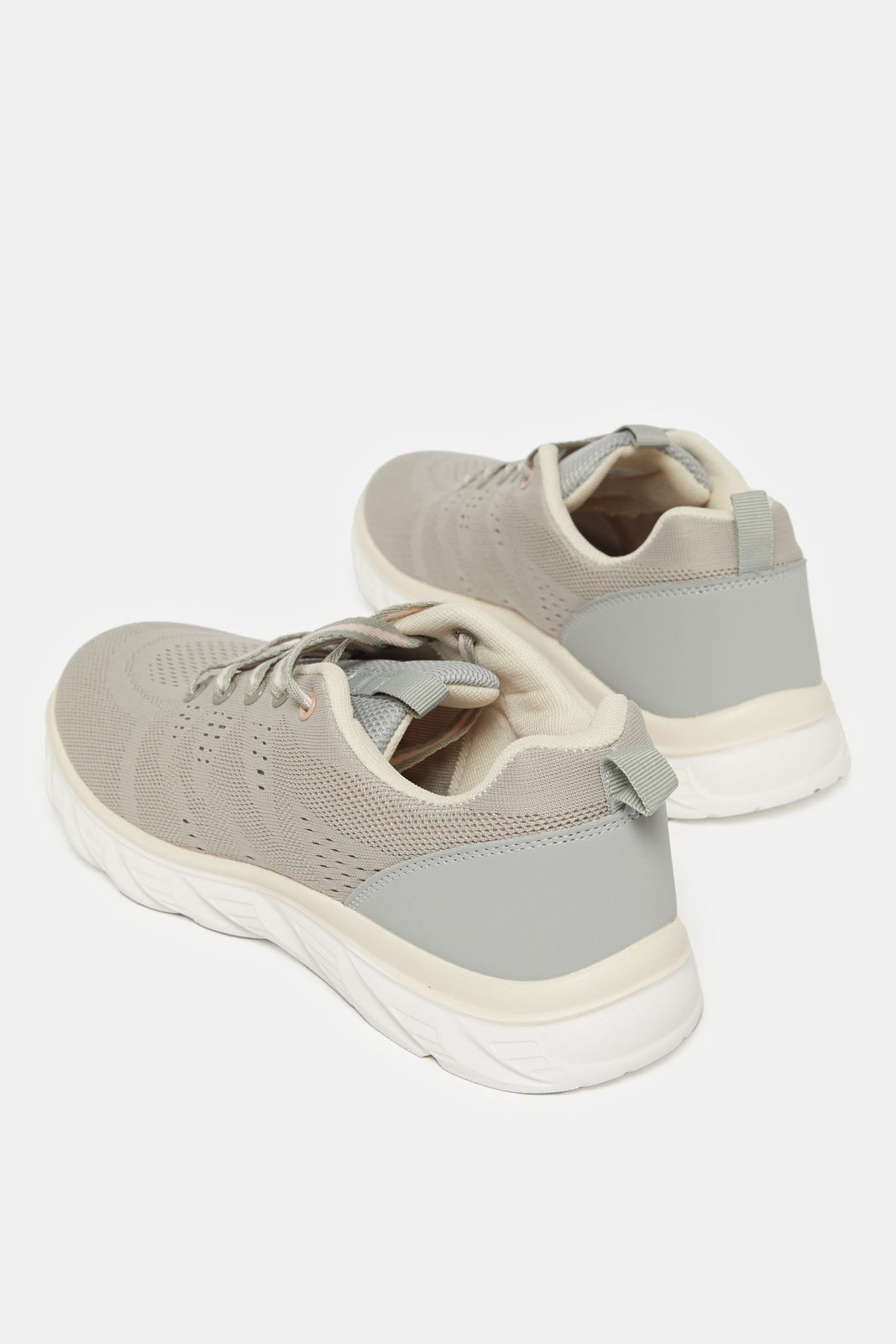 Women Grey Lace Up Sneakers