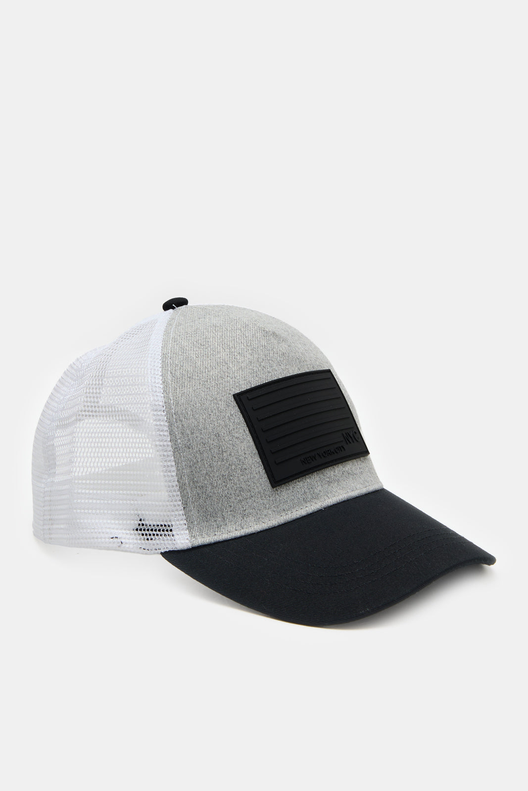 Men Grey And White Cap