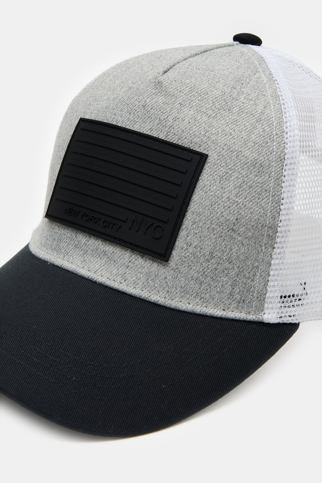 Men Grey And White Cap