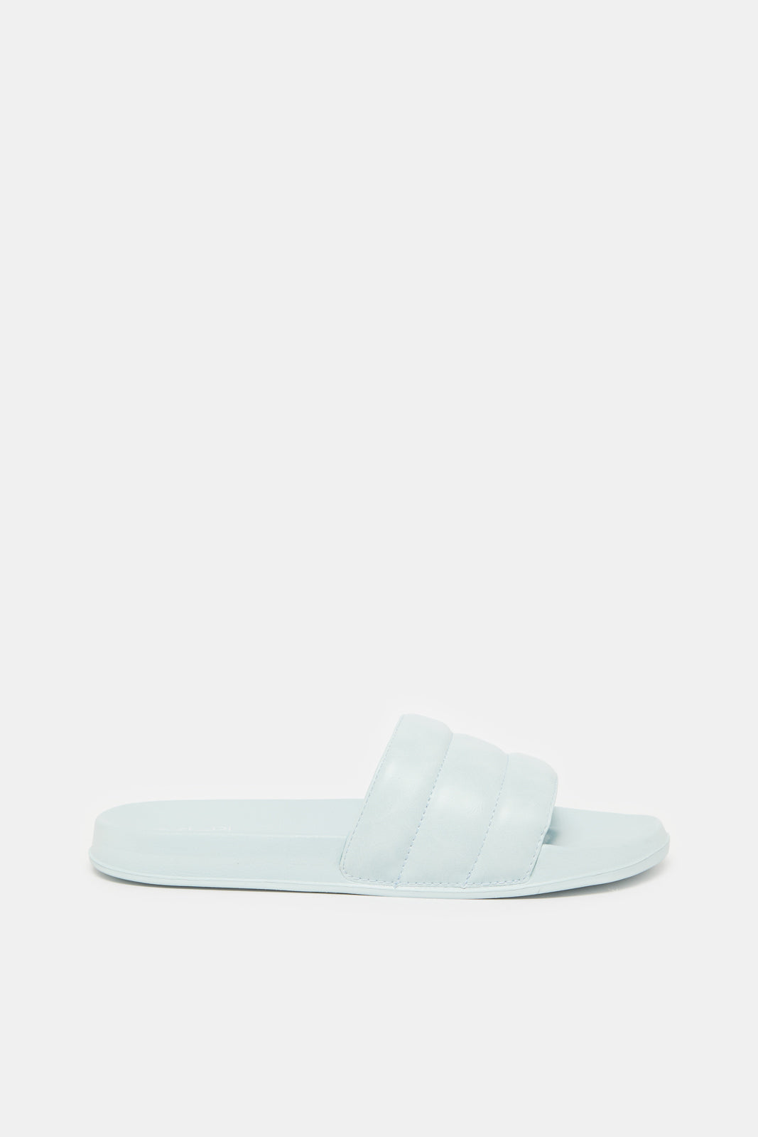 Women Blue Stitching Upper Slide