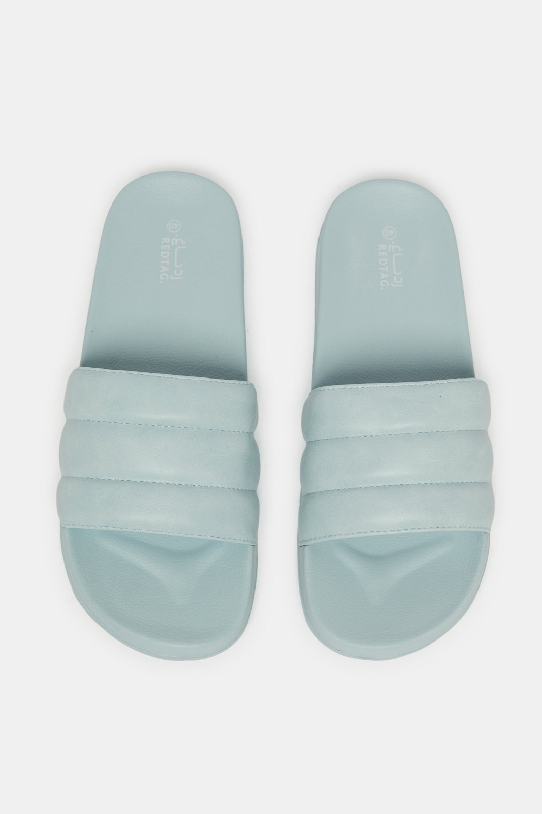 Women Blue Stitching Upper Slide
