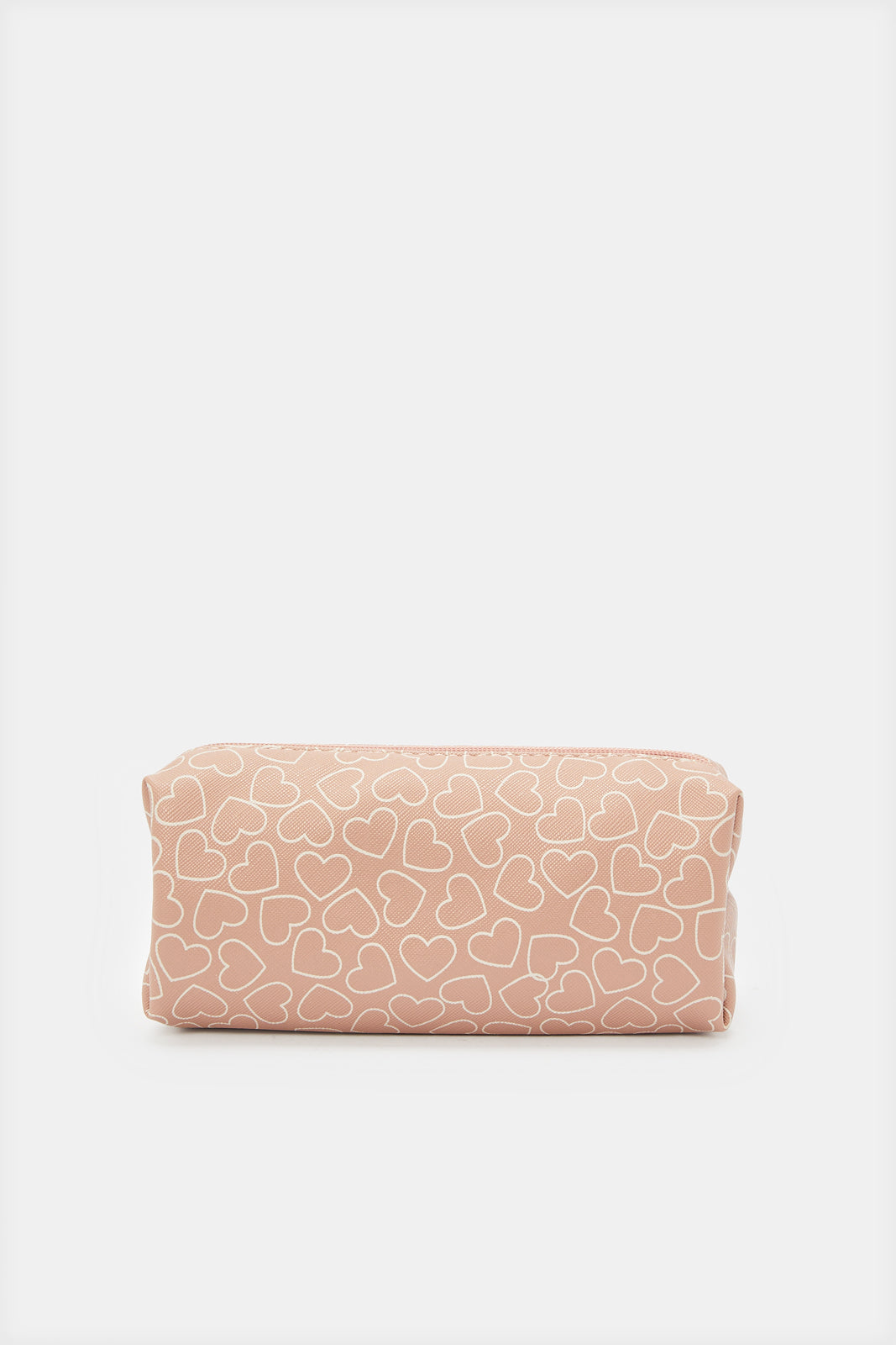 Women Pink And Beige Printed Cosmetic Pouch Set (4 Piece)