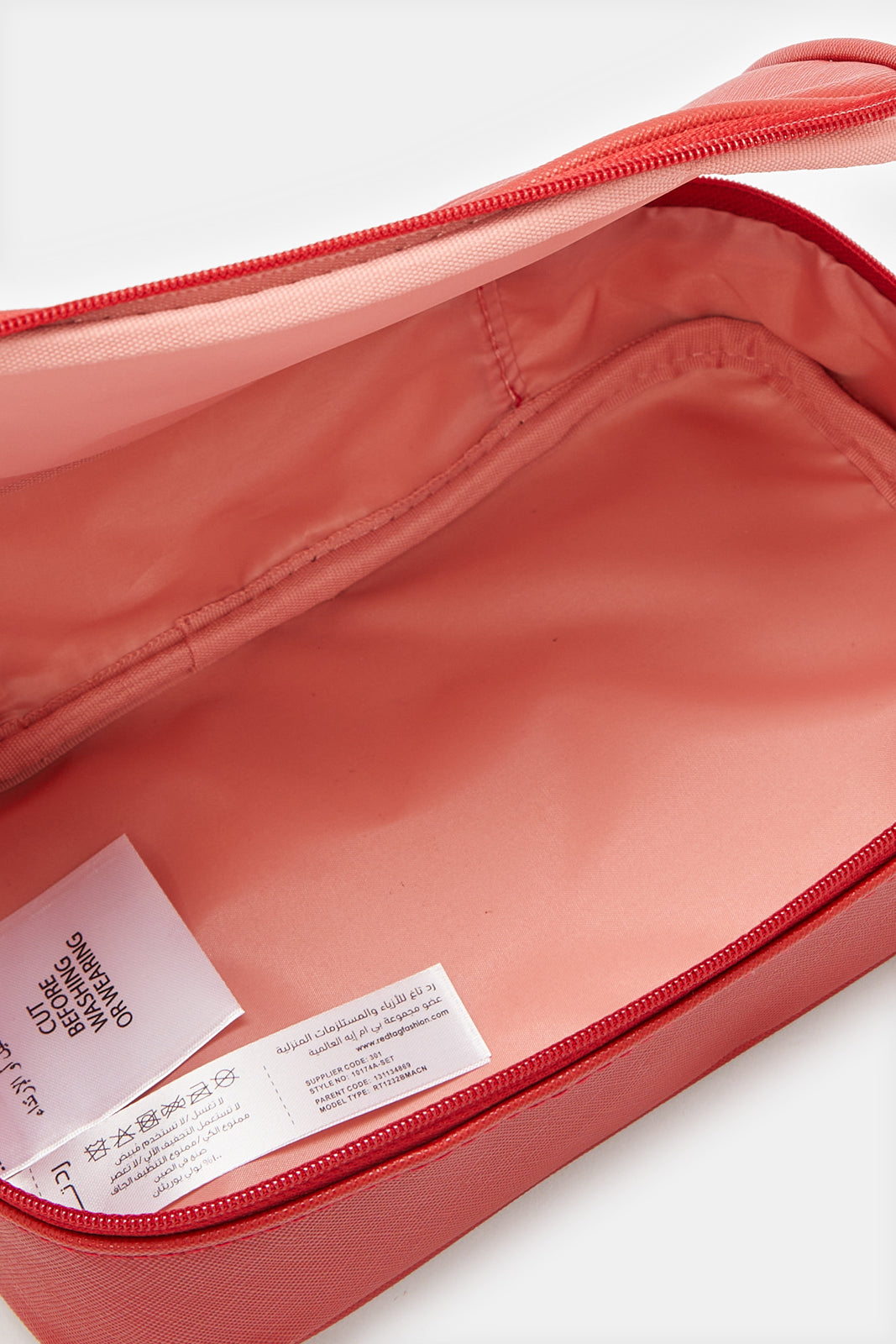 Women Pink And Red Cosmetic Pouch Set (4 Piece)