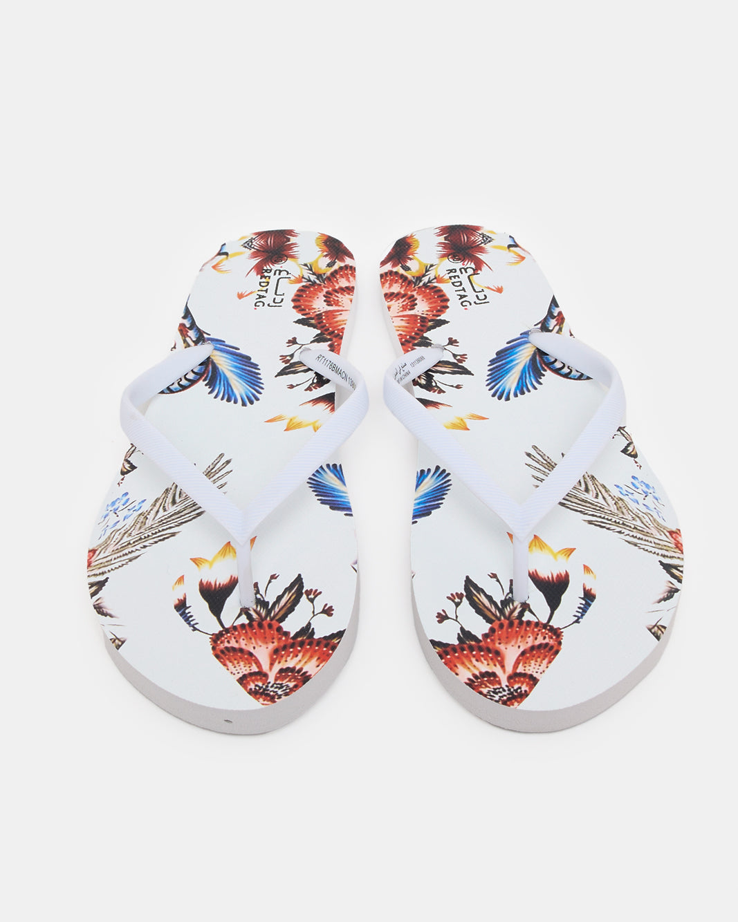 Women Green Floral Flip Flop