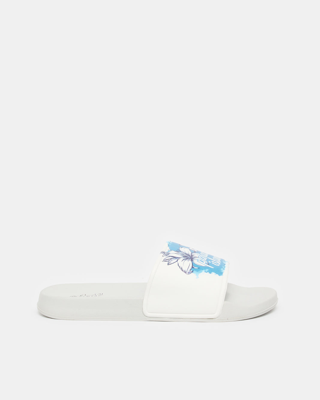 Women Grey Floral Slide