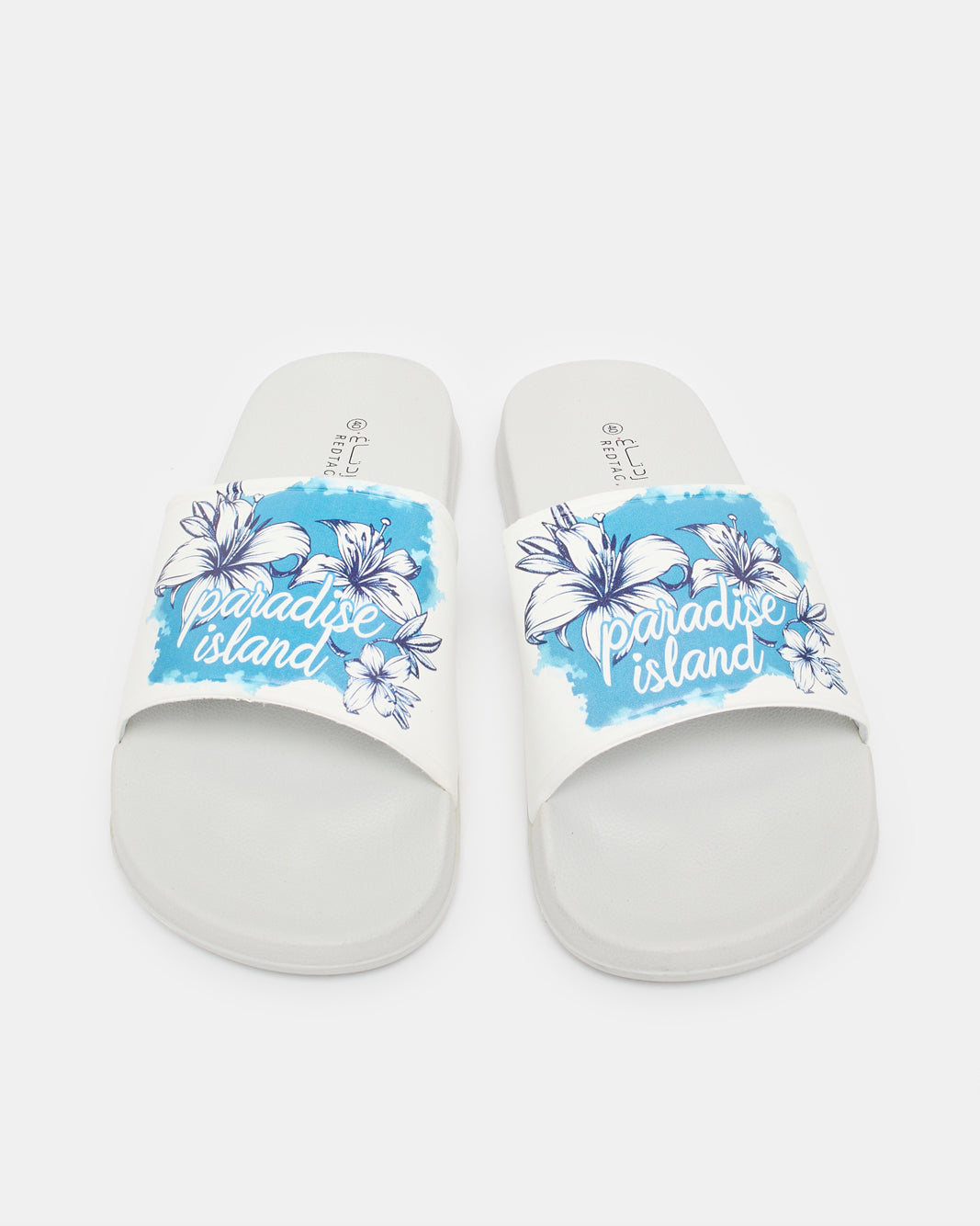 Women Grey Floral Slide
