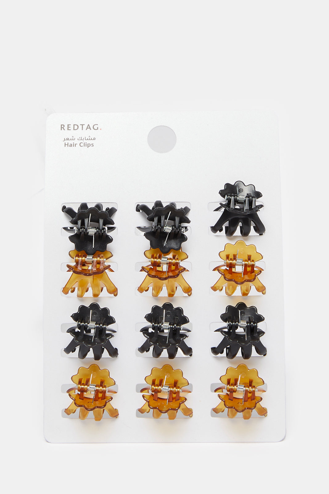 Women Brown And Black Hair Clip Set (12 Piece)