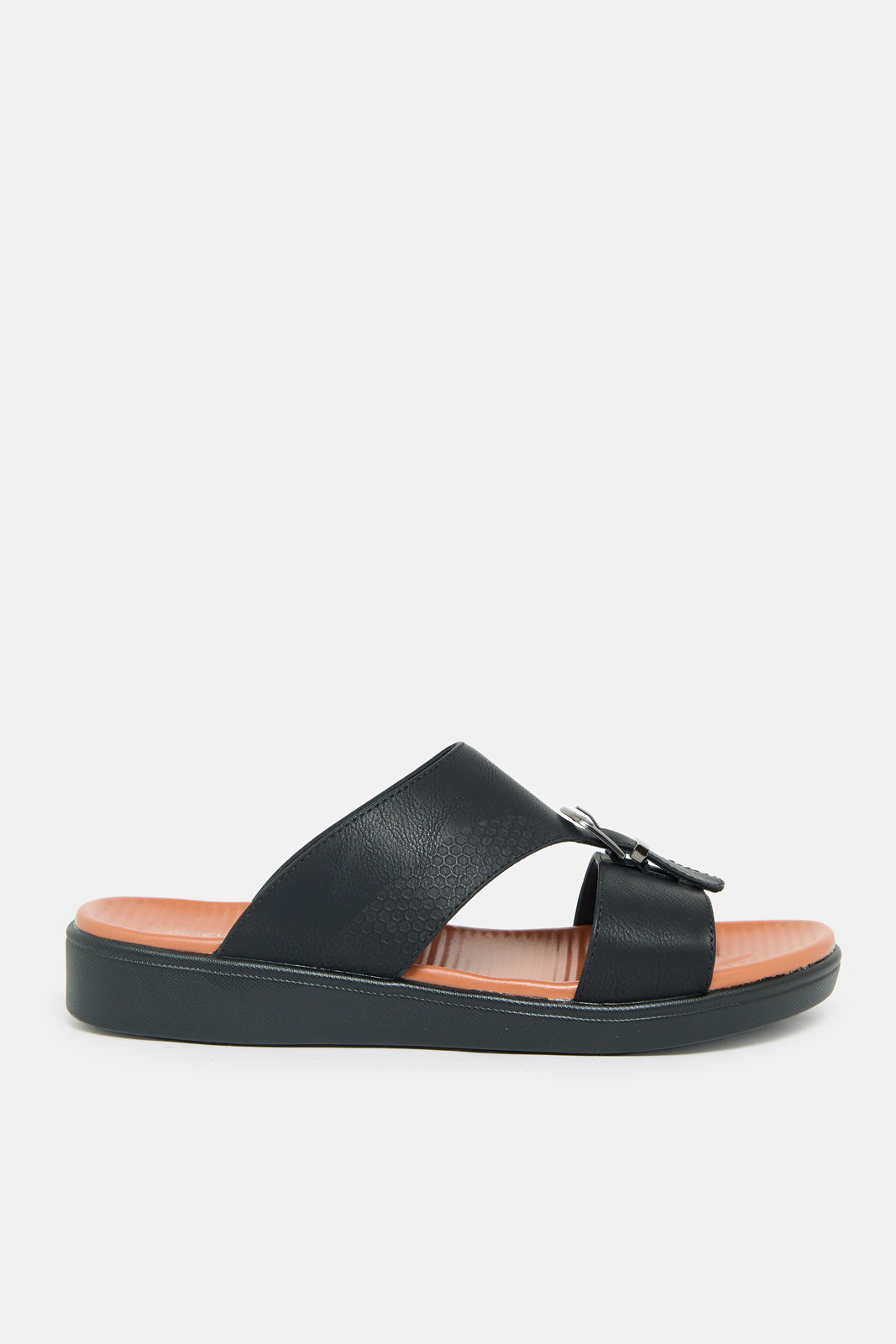 Men Black Platform Arabic Sandals