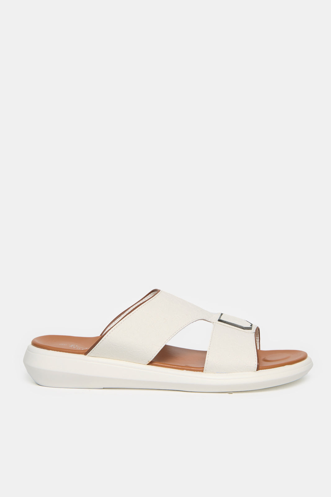 Men  White Platform Arabic Sandals