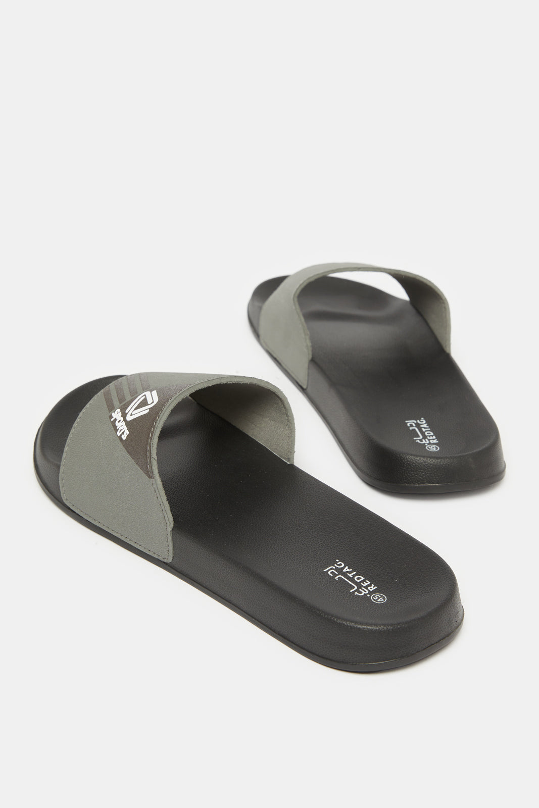 Men Grey Printed Slide