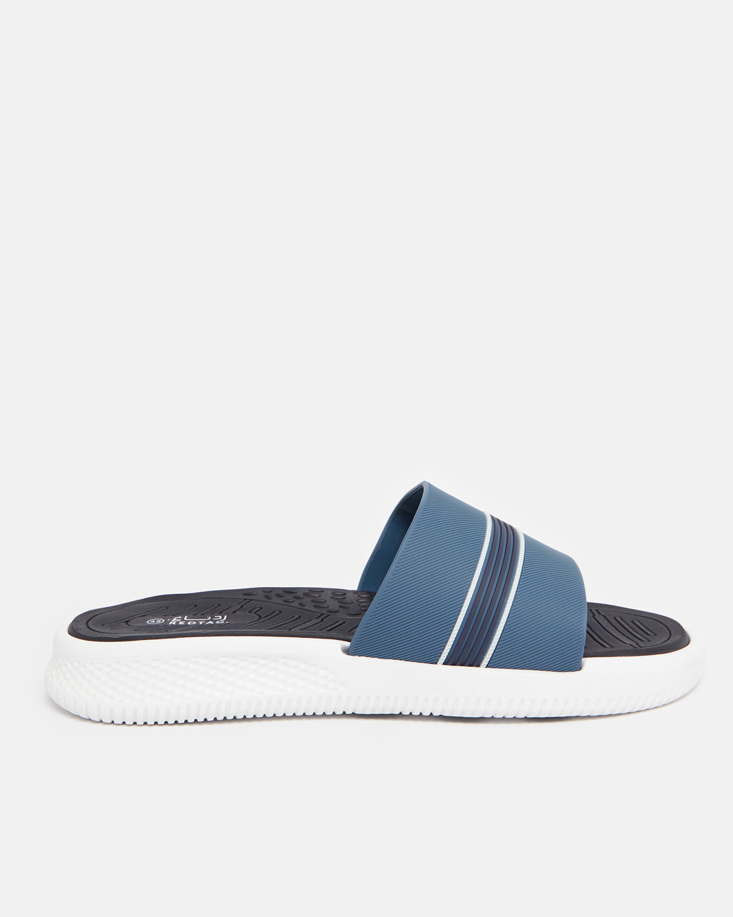 Men Blue Printed Slides