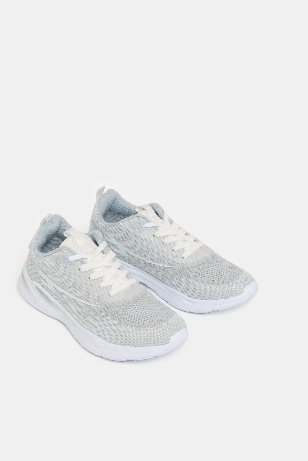 Women Grey  Lace Up Sneakers