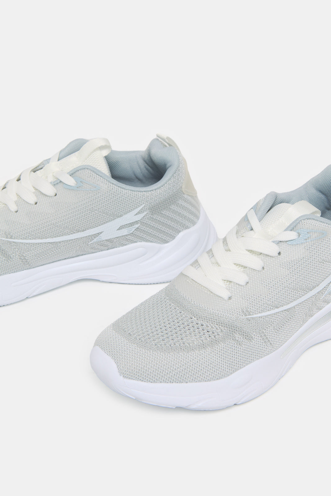 Women Grey  Lace Up Sneakers