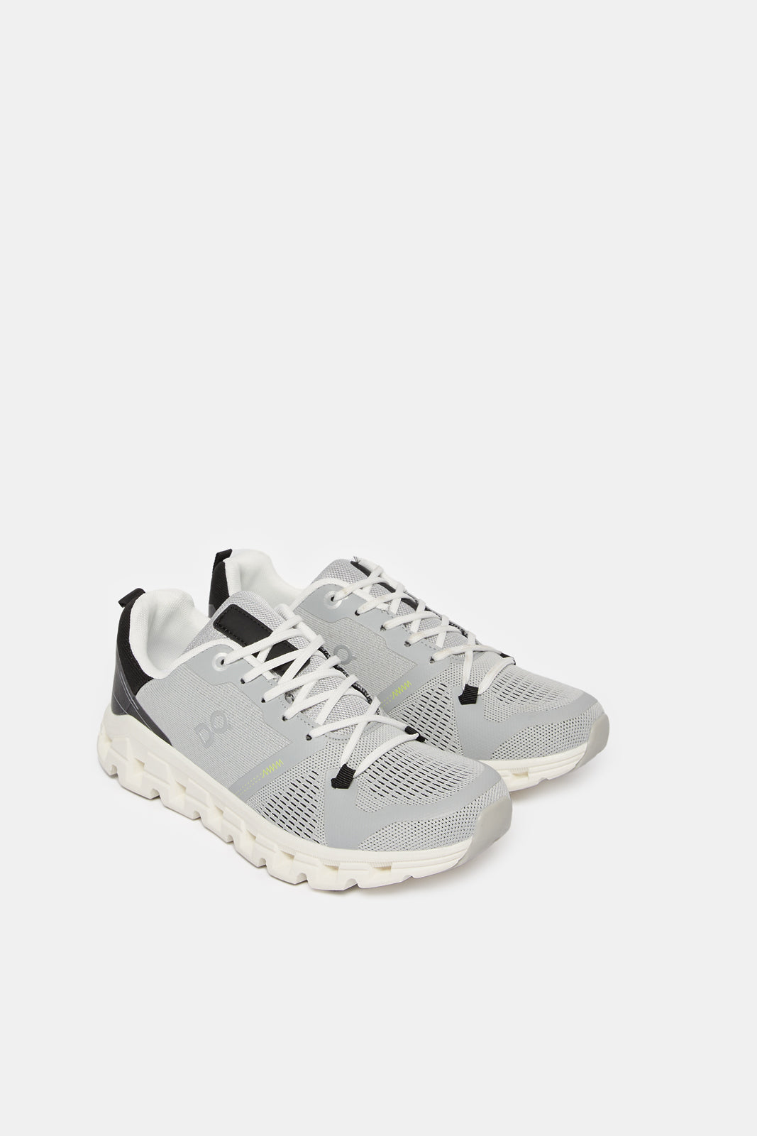 Women Grey And Black  Lace Up Sneaker