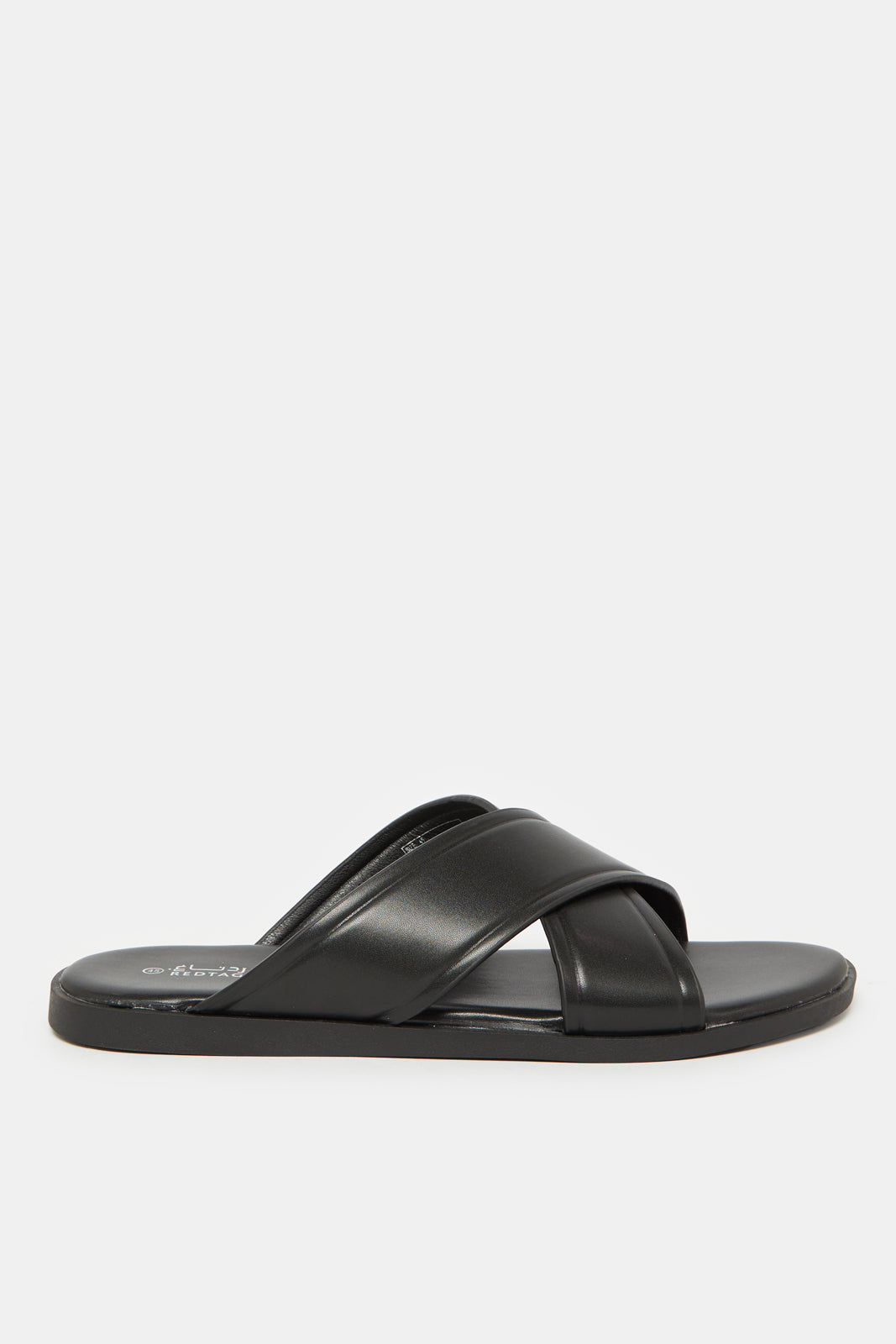 Men Black Plain Sandals