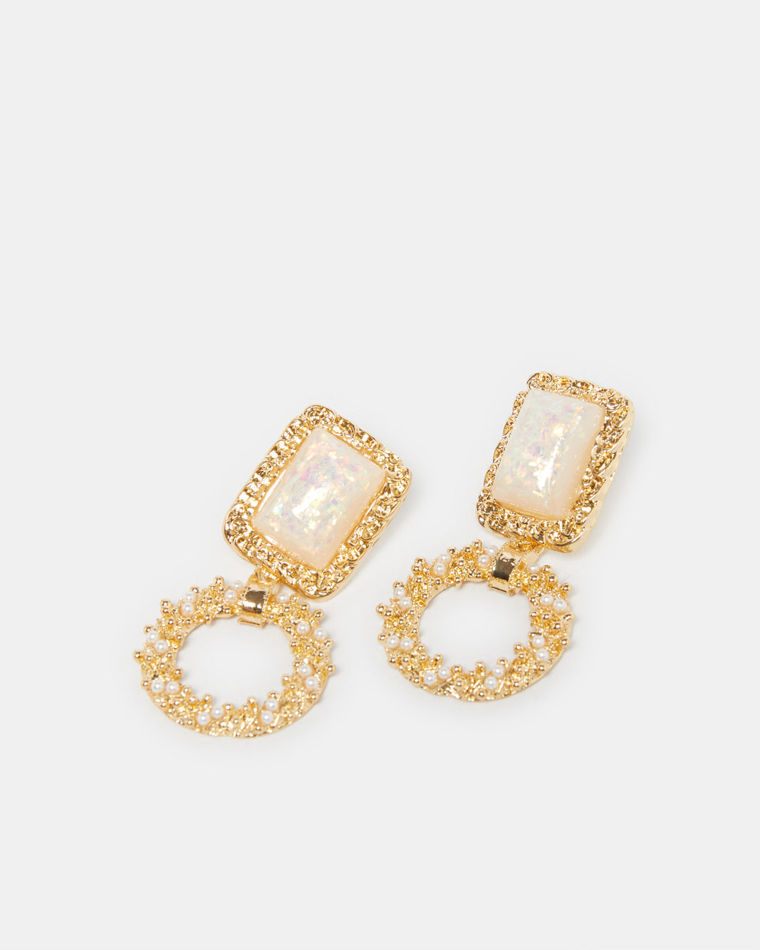Women Gold Embellished Earrings